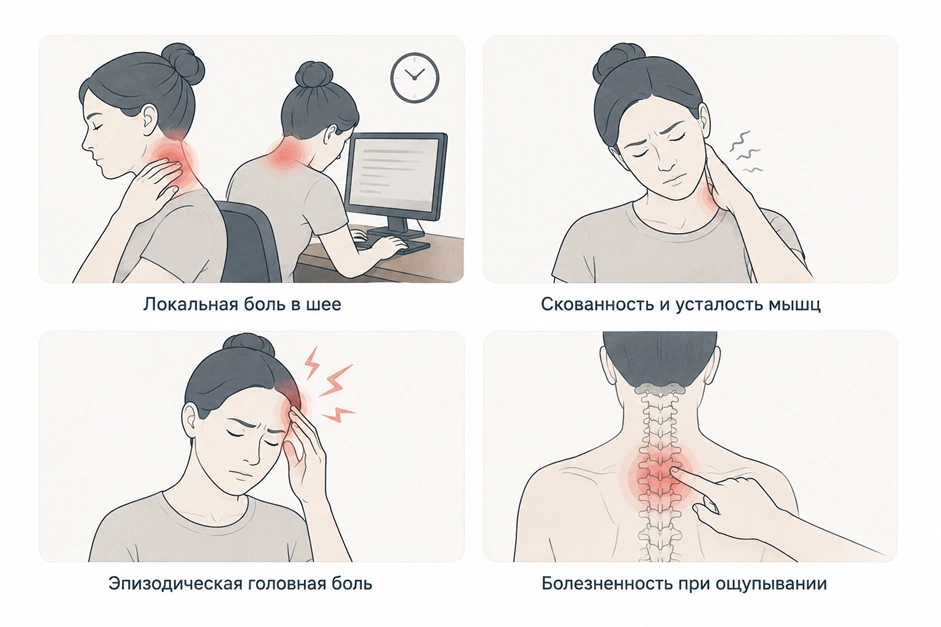 Cимптомы грыжи Шморля в шейном отделе