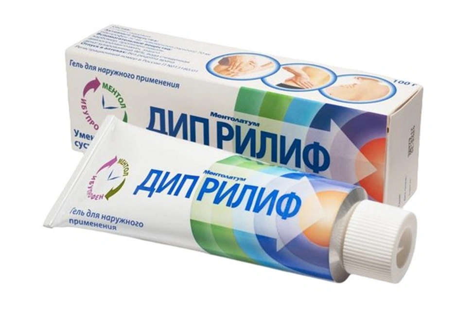 Гель от бурсита на основе ибупрофена и левоментола (Дип Рилиф гель)