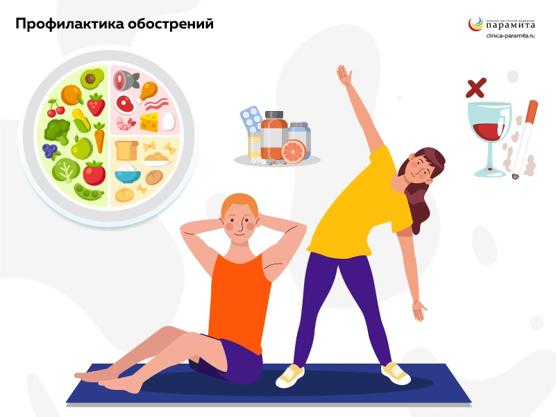 Основные меры профилактики обострений ревматоидного артрита