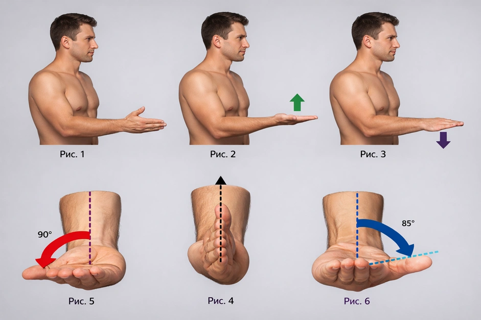 Выполнение поворотов кисти