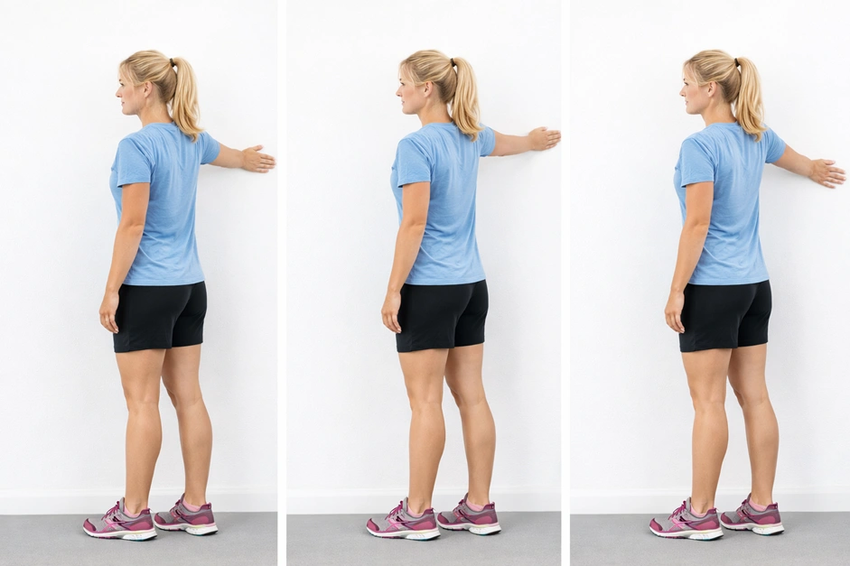 Выполнение упражнения &ldquo;Скольжение по стене&rdquo;