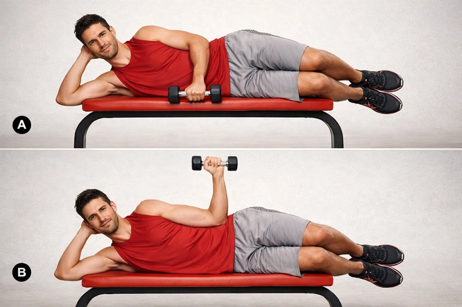 Выполнение наружной ротации плеча