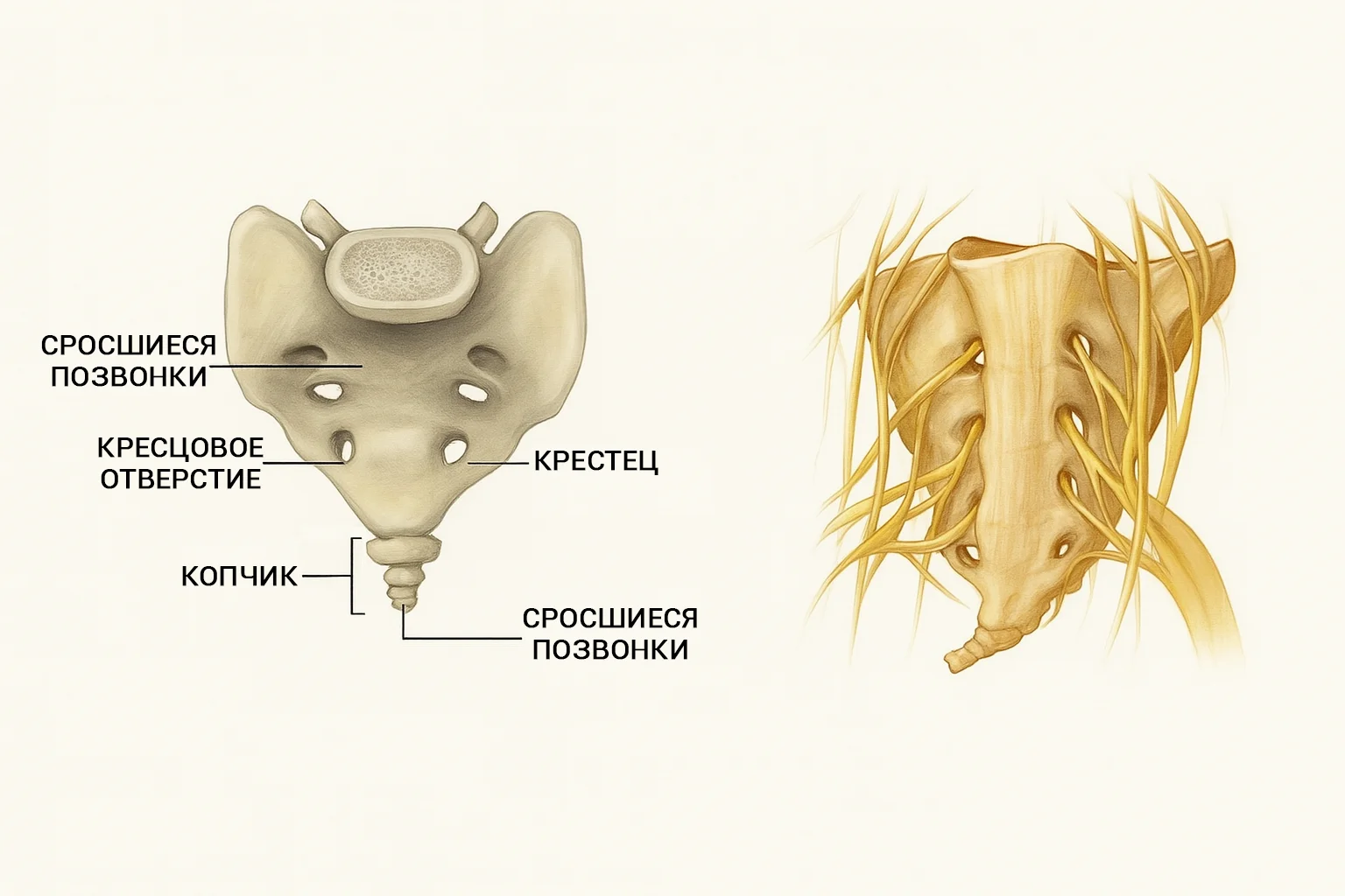 Анатомическое строение копчика